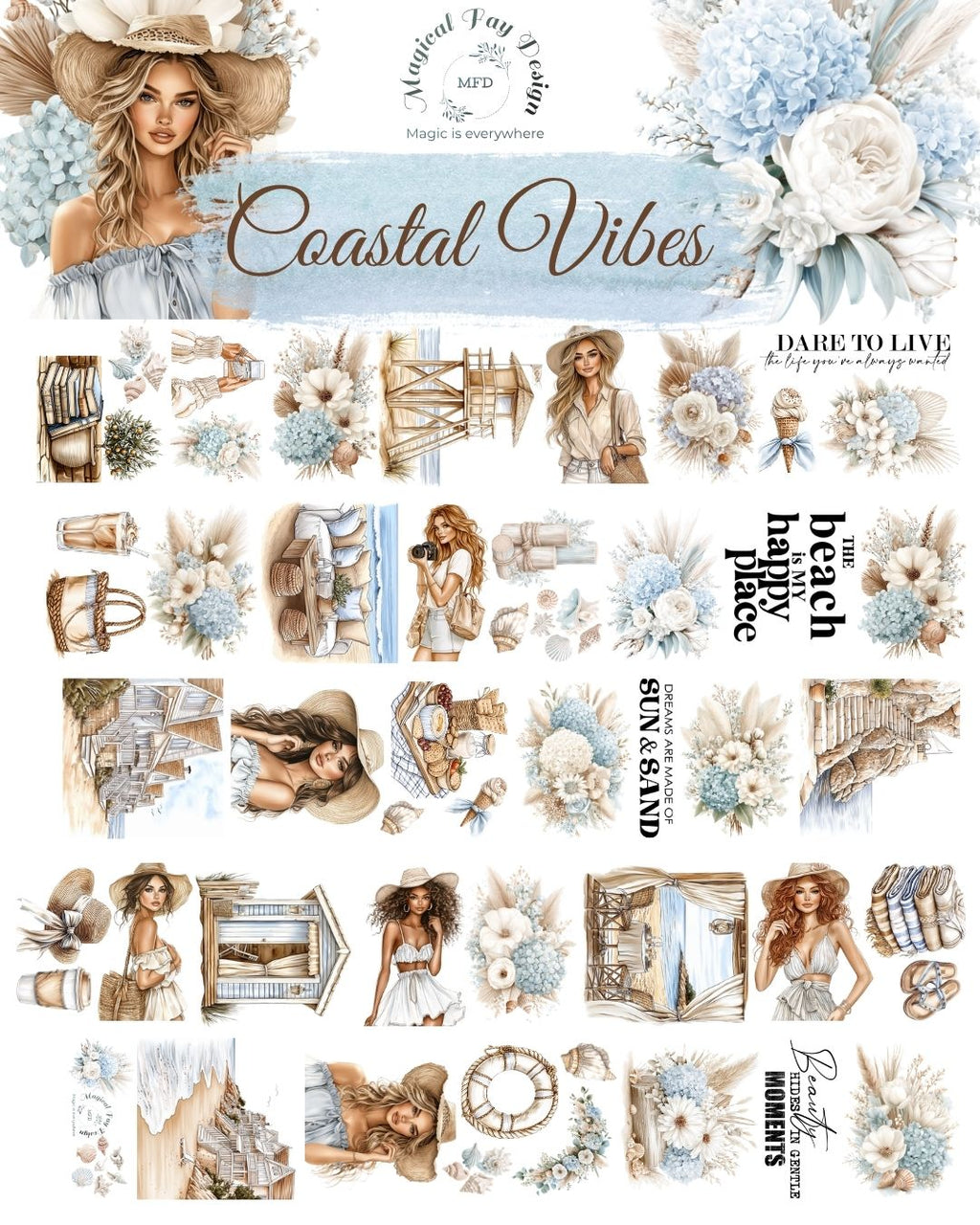 Coastal Vibes PET 3D oil Tape transparent 6m Roll