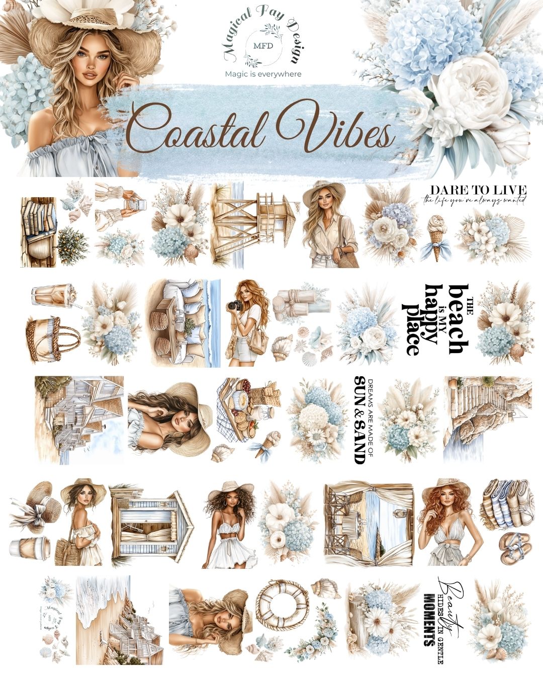 Coastal Vibes PET 3D oil Tape transparent 2m Loop