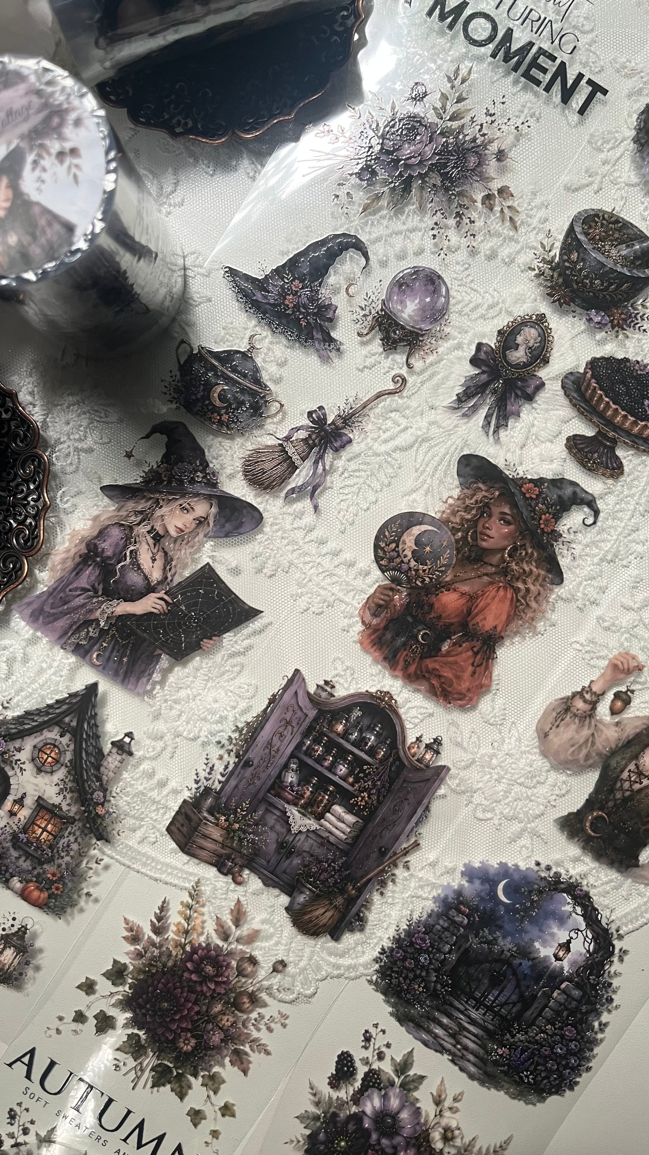 Witchy Autumn PET 3D oil Tape transparent 2m Loop