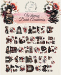 Whimsy Dark Academia PET 3D oil Tape transparent 6m Rolle