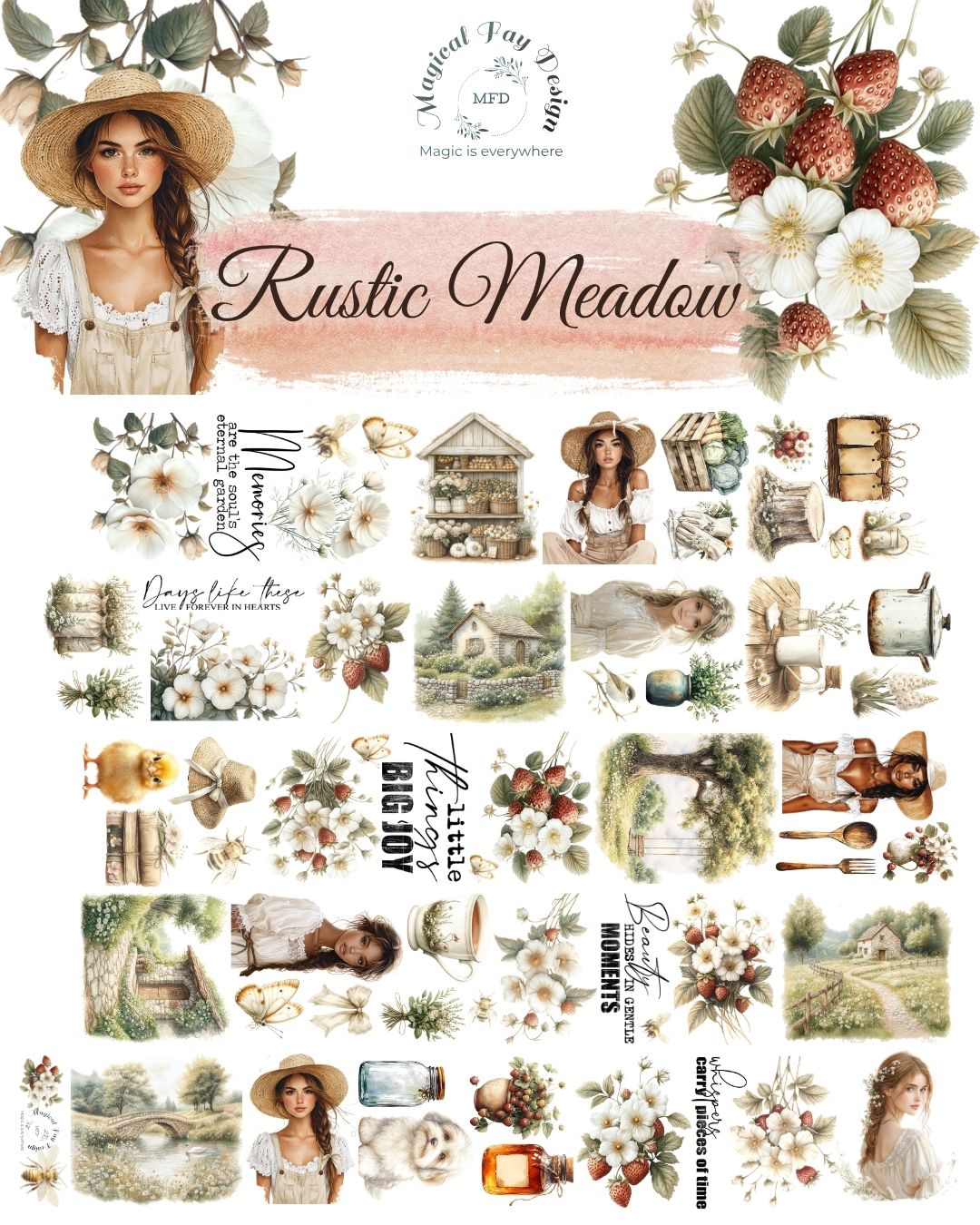 Rustic Meadow PET 3D oil Tape transparent 2m Loop