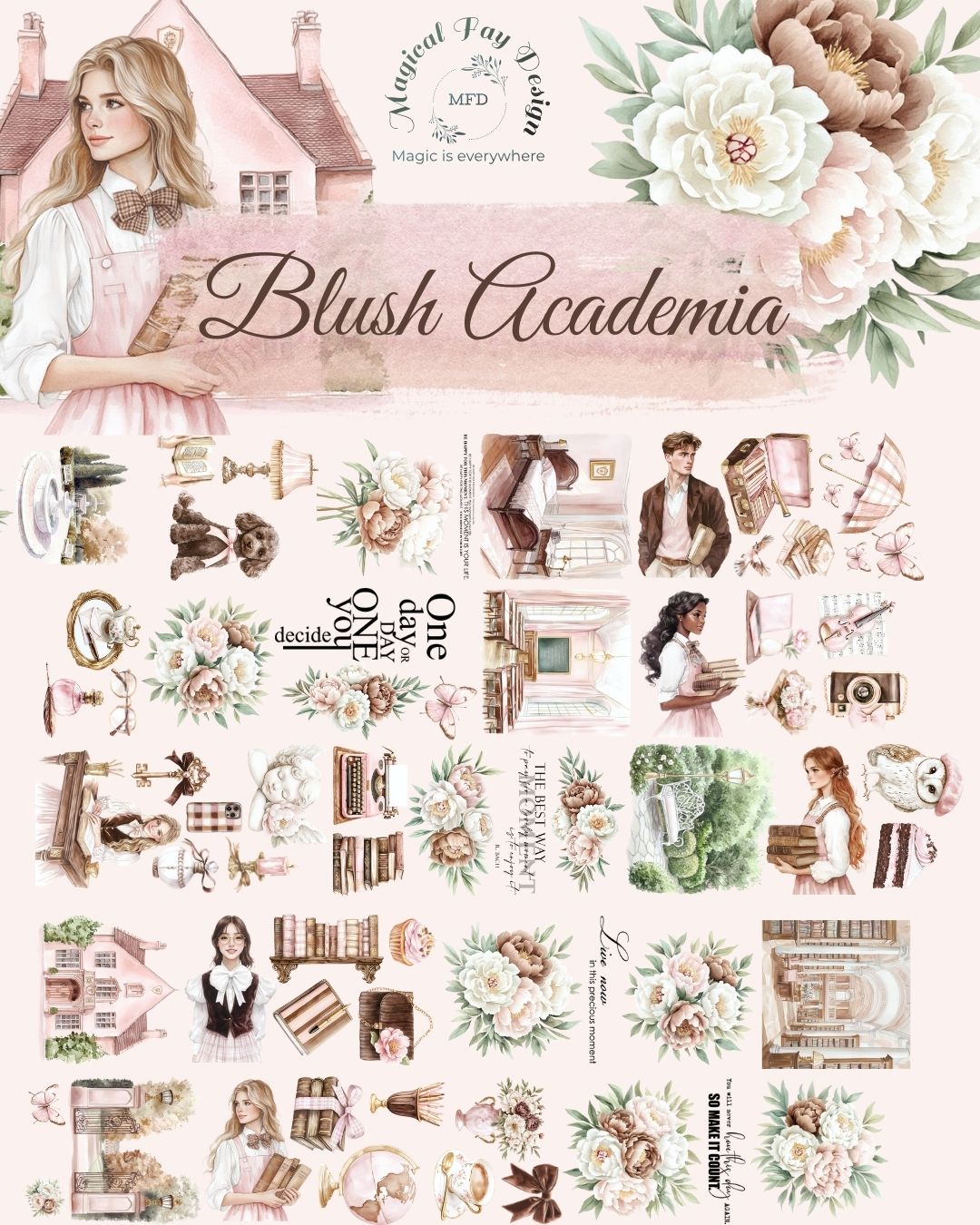 Blush Academia PET Tape transparent 2m Loop
