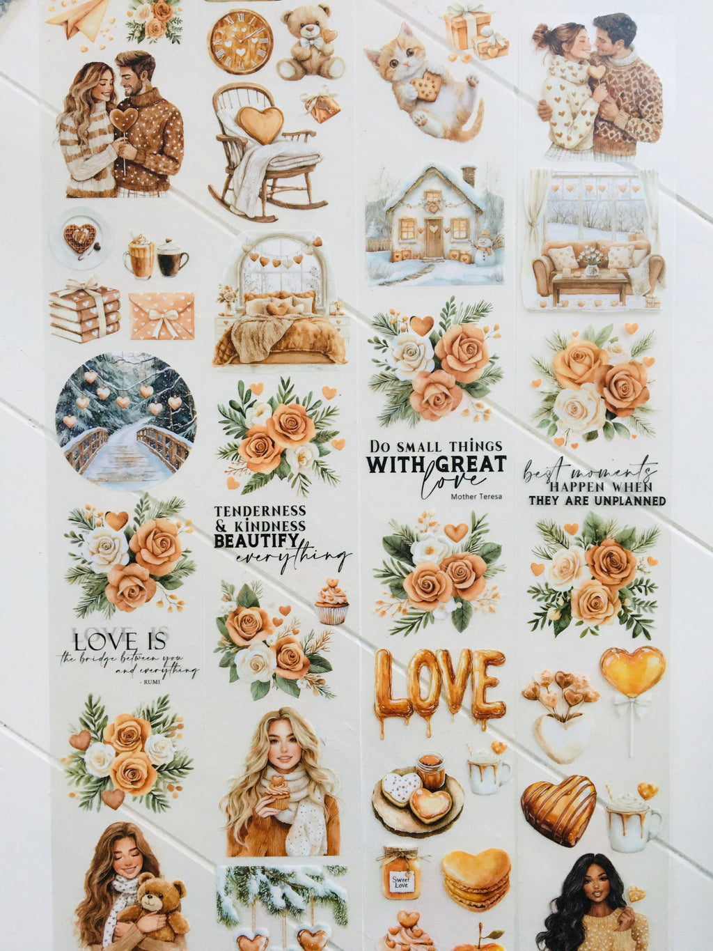 Caramel Love PET Tape Matt 6m Rolle