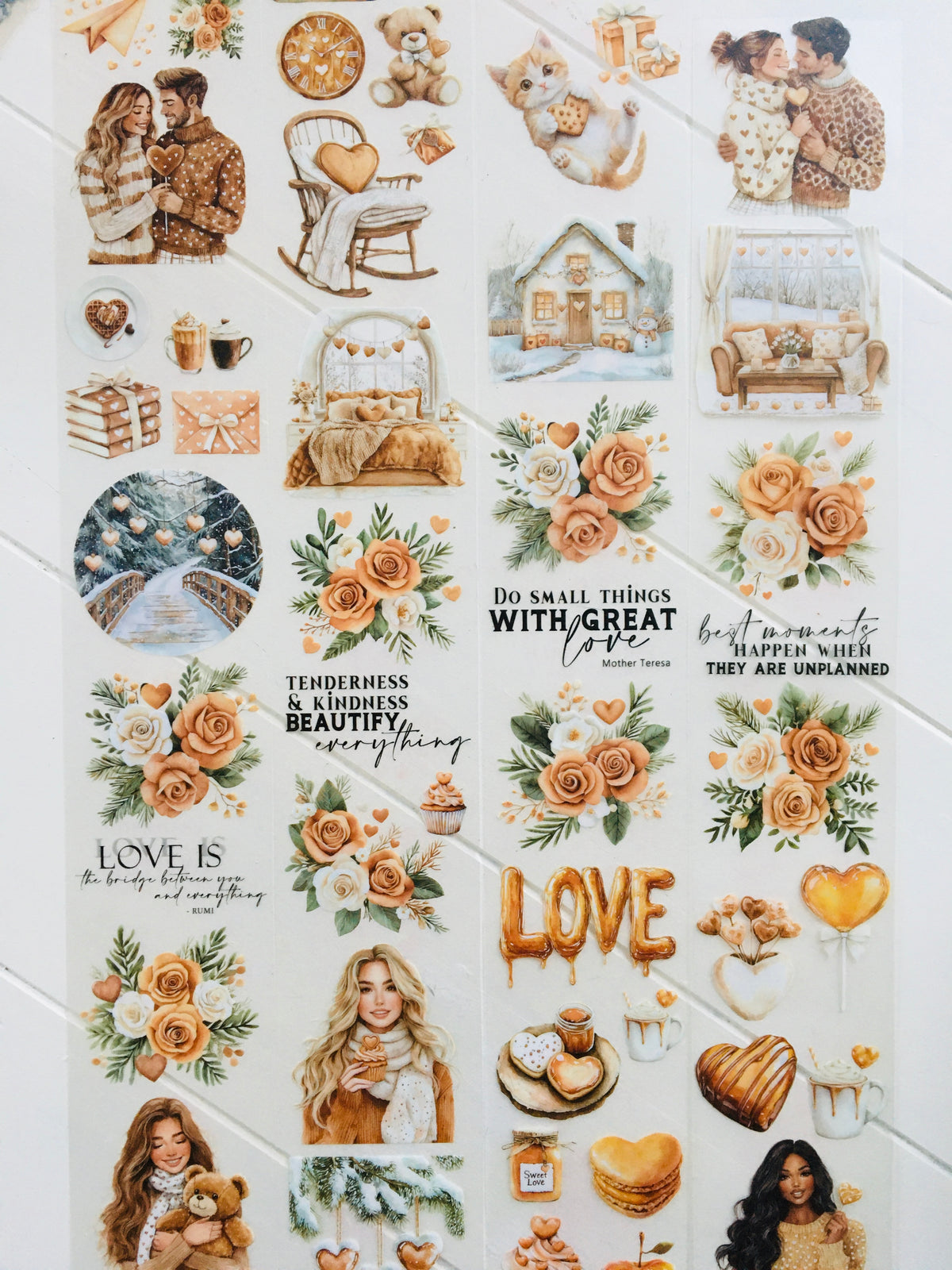 Caramel Love PET Tape Matt 6m Rolle
