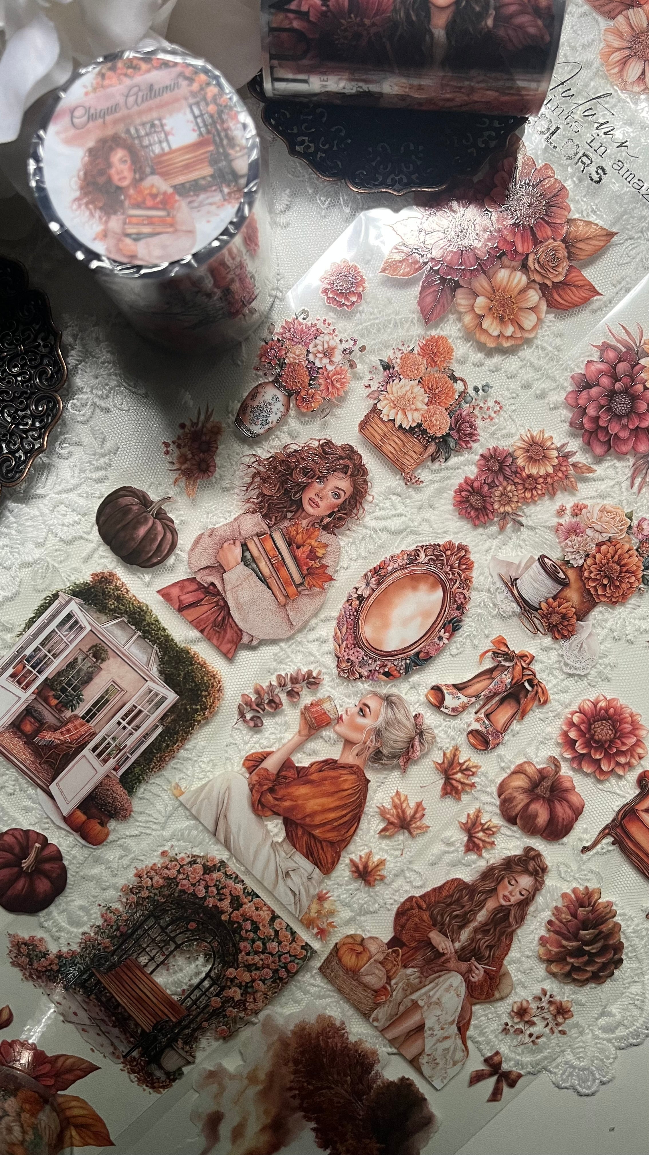 Chique Autumn PET 3D oil Tape transparent 6m Roll