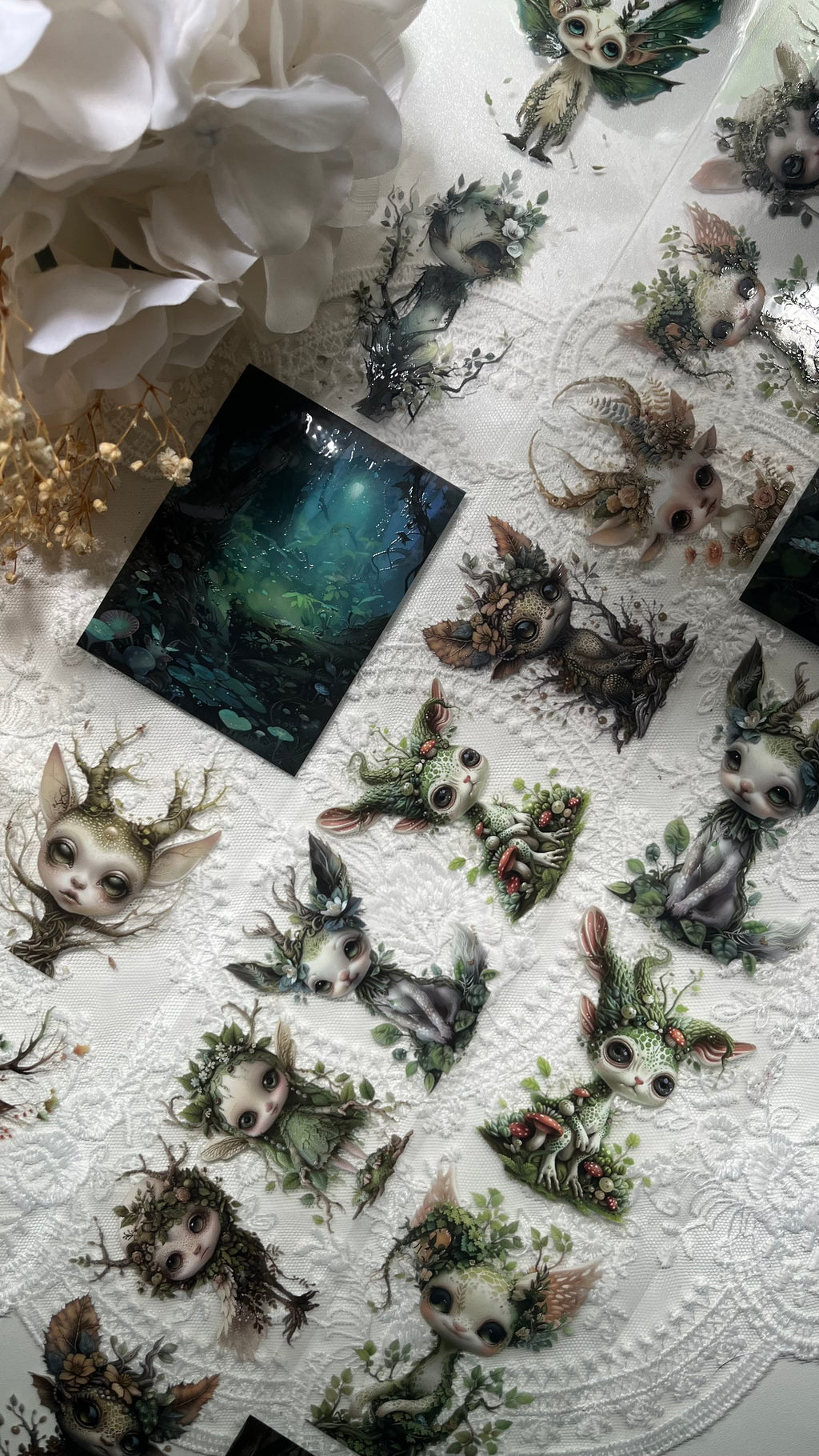 Magical Forest Creatures PET 3D oil Tape transparent 2m Loop