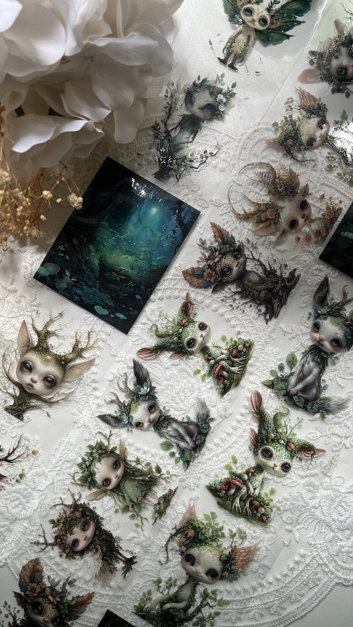 Magical Forest Creatures PET 3D oil Tape transparent 2m Loop
