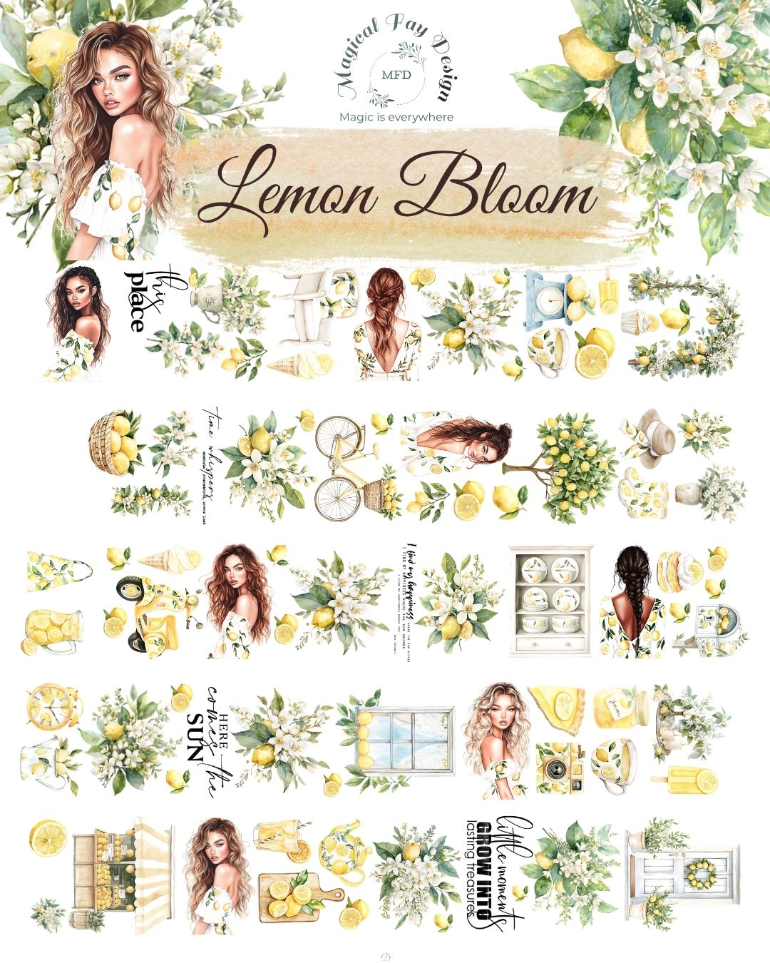 Lemon Bloom PET 3D oil Tape transparent 2m Loop