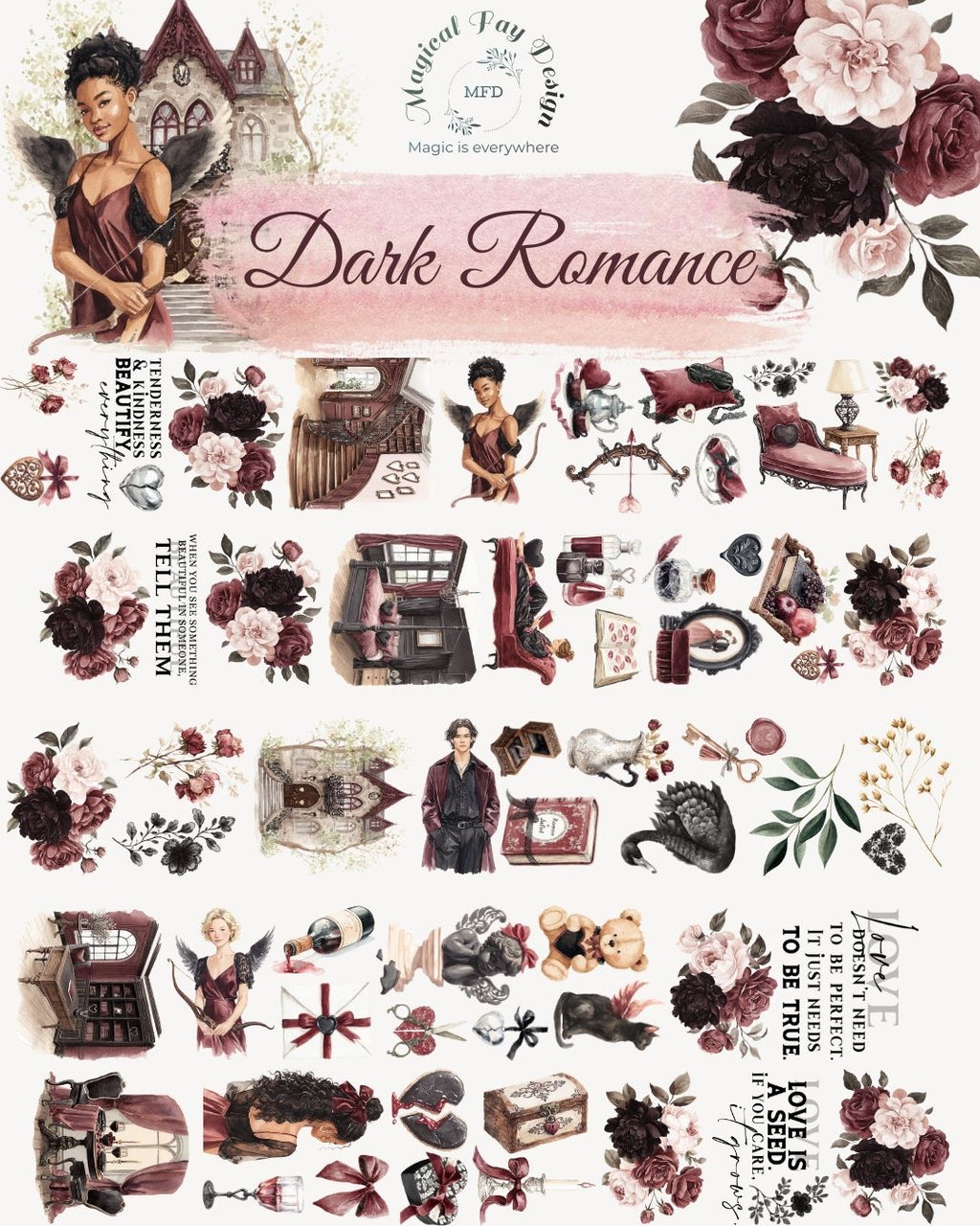 Dark Romance PET Tape transparent 2m Loop