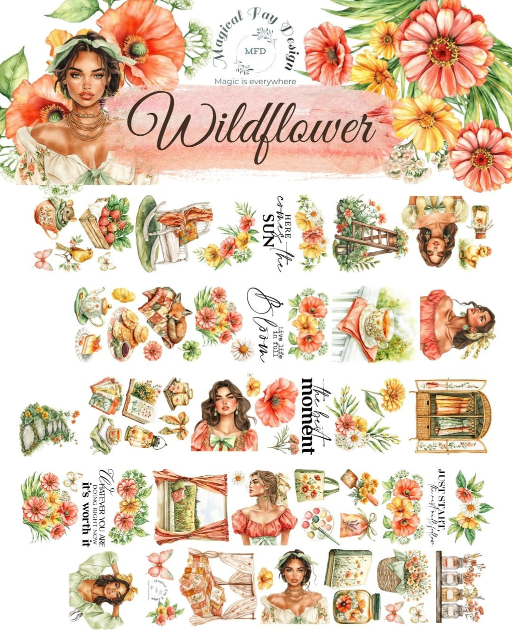 Wildflower PET 3D oil Tape transparent 6m Roll