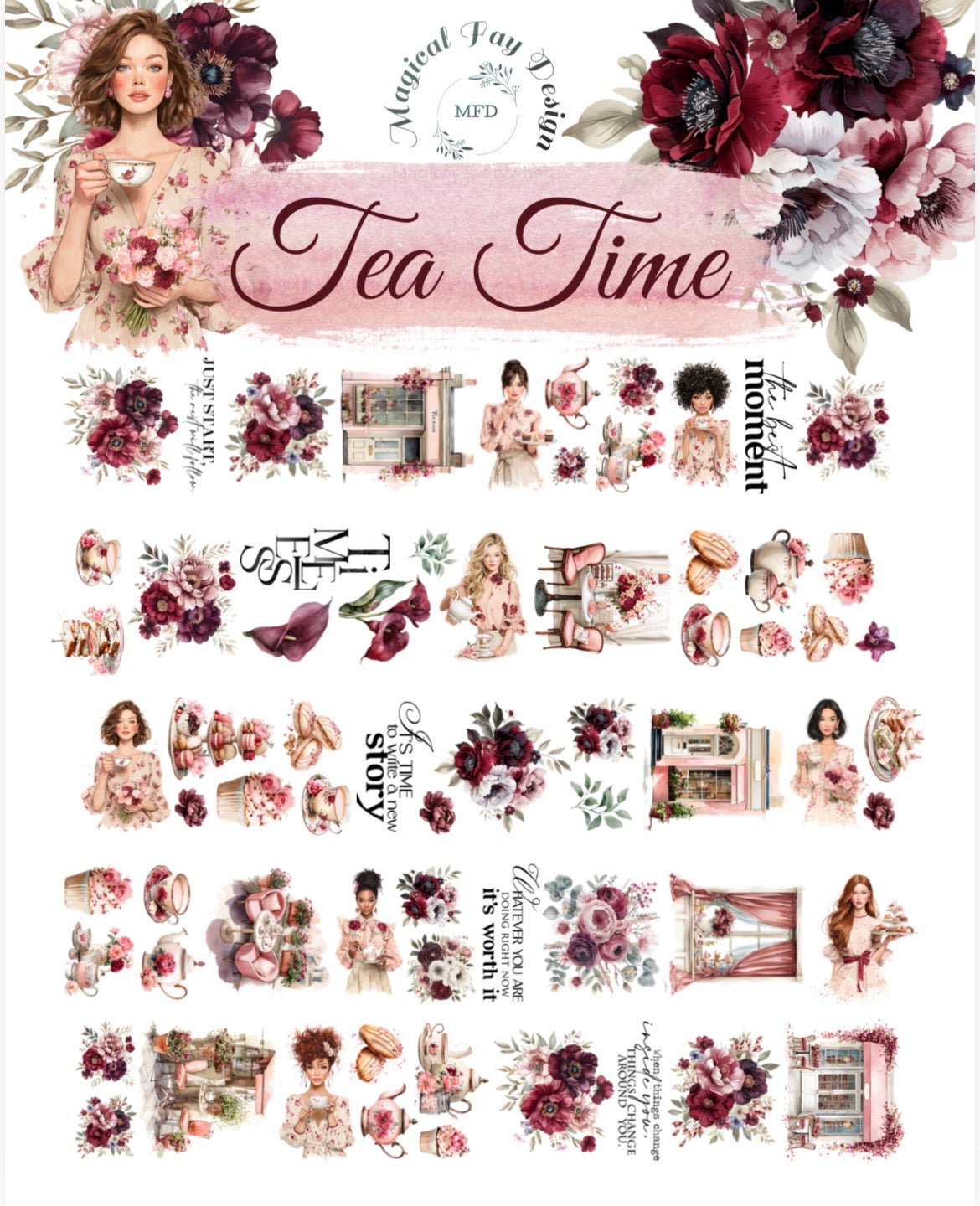 Tea Time PET 3D oil Tape transparent 2m Loop
