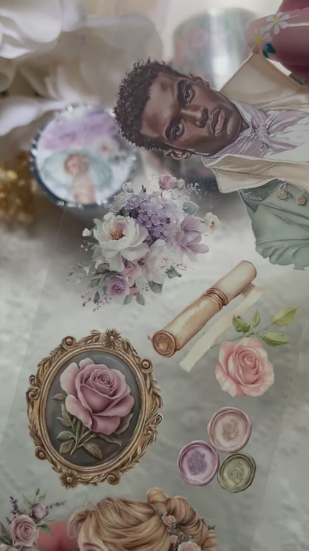 Regency Romance PET 3D oil Tape transparent 6m Roll